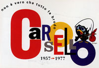 Manifesto per il ventennale di Carosello (1957-1977) con il personaggio pubblicitario 