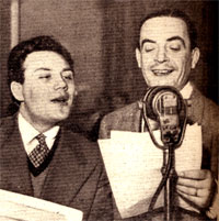 Carlo Dapporto e Claudio Villa in un duetto radiofonico, Radiocorriere n.11, 1950