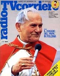 Viaggio in Polonia di Giovanni Paolo II, copertina Radiocorriere n. 23, 1979 anno 1979