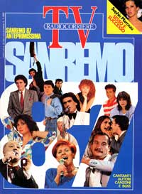 Festival di Sanremo, copertina Radiocorriere n.50, 1986 anno 1986