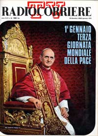 Papa Paolo VI in copertina sul Radiocorriere n. 52, 1970 anno 1970