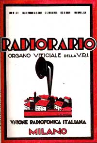 Copertina Radio Orario n. 9, 1927