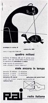 Bozzetto di Carboni per la propaganda radiofonica (1951)