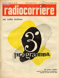 L'avvio del terzo canale radiofonico, copertina Radiocorriere n.38, 1950 anno 1950