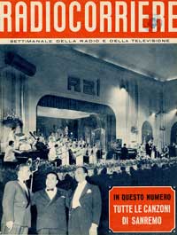 Festival di Sanremo, copertina Radiocorriere n.5, 1955 anno 1955