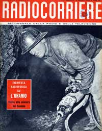Inchiesta radiofonica sull'uranio, copertina  Radiocorriere n. 9, 1955 anno 1955